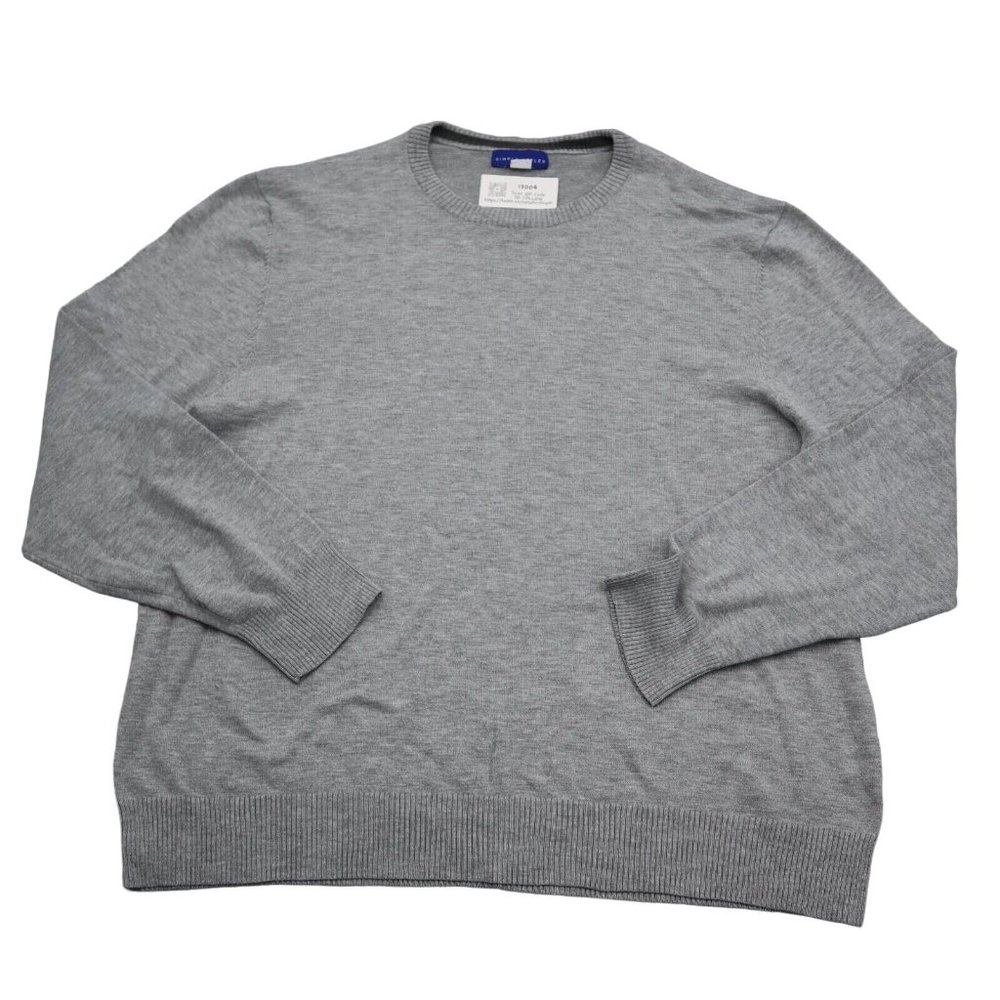Simply Styled Sweatshirt Mens XXL Gray Long Sleeve Crew Neck Stretch Pullover